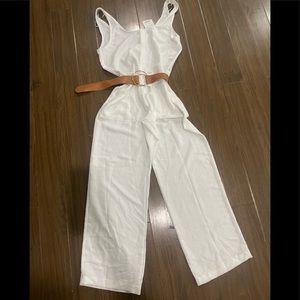 Zara white jumpsuit
